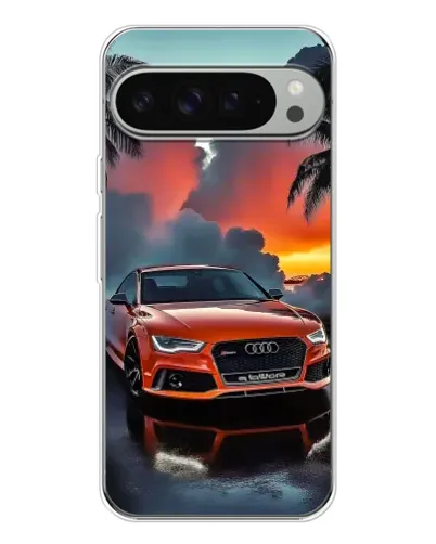 Чехол для Google Pixel 10 Pro XL с картинкой «Audi — закат»