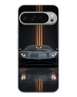 Чохол для Google Pixel 10 Pro XL з картинкою «Lamborghini золоті лінії»