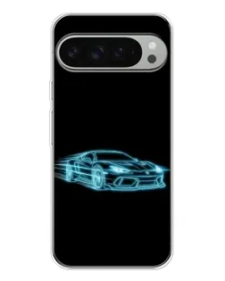 Чохол для Google Pixel 10 Pro XL з картинкою «Неоновий контур Lamborghini»