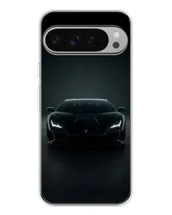 Чохол для Google Pixel 10 Pro XL з картинкою «Чорний Lamborghini Aventador»