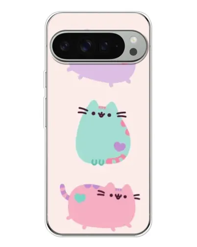 Чохол для Google Pixel 10 Pro XL з картинкою «Pusheen тріо»