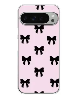 Чохол для Google Pixel 10 Pro XL з картинкою «Чорні банти Coquette»