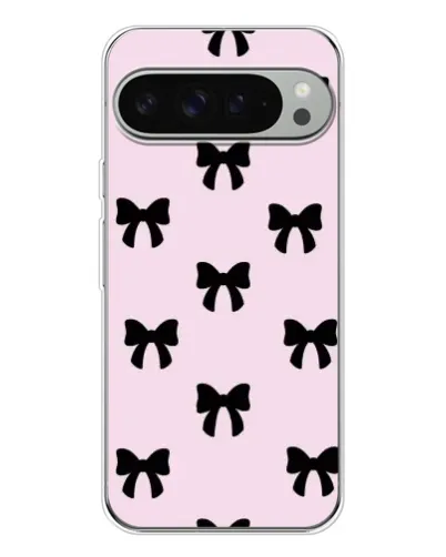 Чохол для Google Pixel 10 Pro XL з картинкою «Чорні банти Coquette»