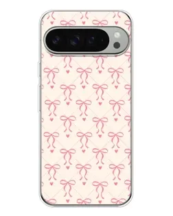 Чохол для Google Pixel 10 Pro XL з картинкою «Рожеві бантики Coquette»