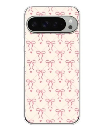 Чохол для Google Pixel 10 Pro XL з картинкою «Рожеві бантики Coquette»