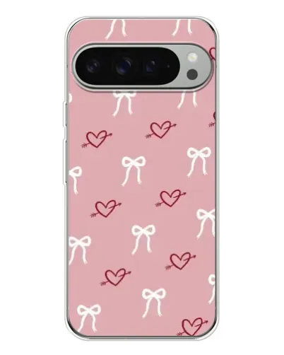 Чохол для Google Pixel 10 Pro XL з картинкою «Серця та банти»