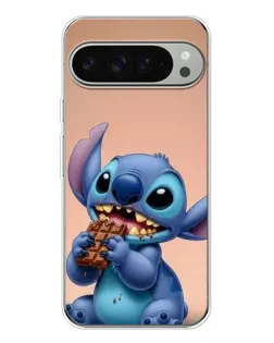 Чехол для Google Pixel 10 Pro XL с картинкой «Стич ест шоколад»
