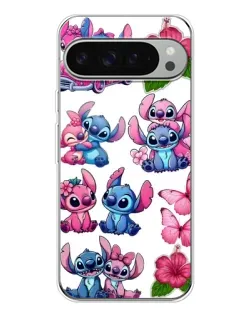 Чехол для Google Pixel 10 Pro XL с картинкой «Стикеры Stitch и Angel»