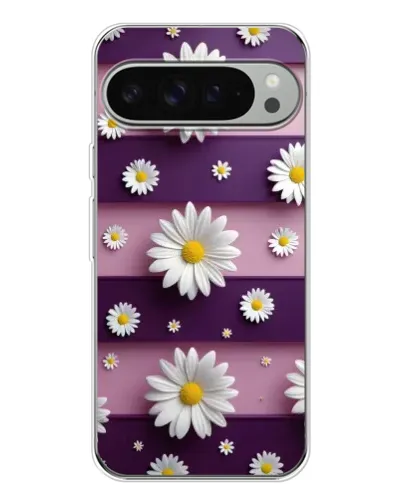 Чехол для Google Pixel 10 Pro XL с картинкой «Ромашки на фиолетовом»