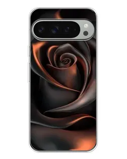 Чехол для Google Pixel 10 Pro XL с картинкой «Шелковая черная роза»