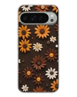 Чехол для Google Pixel 10 Pro XL с картинкой «Узор из маленьких подсолнухов»
