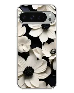 Чехол для Google Pixel 10 Pro XL с картинкой «Объемные белые цветы»
