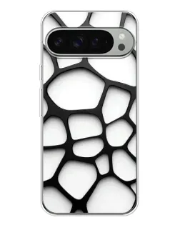 Чохол для Google Pixel 10 Pro XL з картинкою «Біла об'ємна сітка»