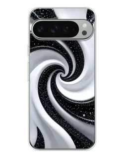 Чохол для Google Pixel 10 Pro XL з картинкою «Чорно-біла спіраль»