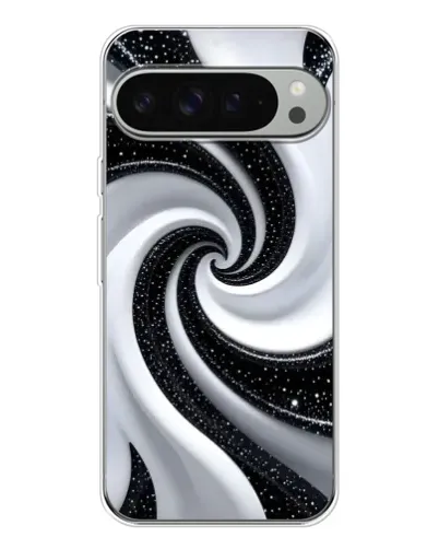 Чехол для Google Pixel 10 Pro XL с картинкой «Черно-белая спираль»