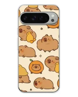 Чохол для Google Pixel 10 Pro XL з картинкою «Капібари з апельсинами»