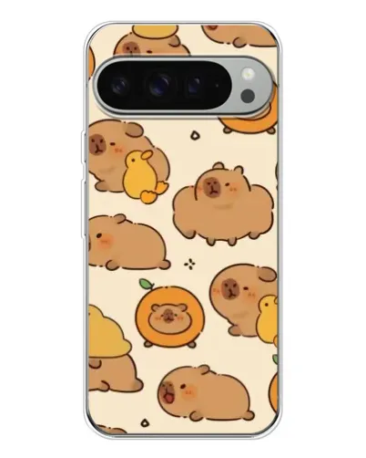 Чохол для Google Pixel 10 Pro XL з картинкою «Капібари з апельсинами»