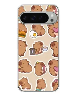 Чохол для Google Pixel 10 Pro XL з картинкою «Капібари паттерн»