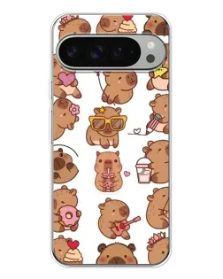 Чохол для Google Pixel 10 Pro XL з картинкою «Стікерпак з капібарами»