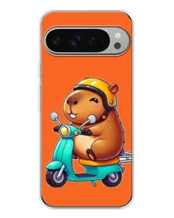 Чохол для Google Pixel 10 Pro XL з картинкою «Капібара на скутері»