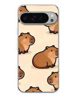 Чохол для Google Pixel 10 Pro XL з картинкою «Паттерн милих капібар»