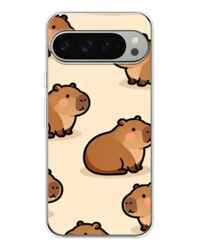 Чохол для Google Pixel 10 Pro XL з картинкою «Паттерн милих капібар»