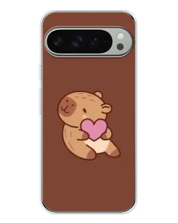 Чохол для Google Pixel 10 Pro XL з картинкою «Капібара з серцем»