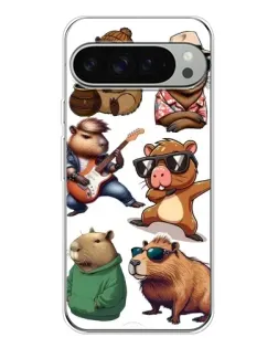 Чохол для Google Pixel 10 Pro XL з картинкою «Круті капібари музиканти»