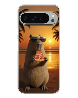 Чохол для Google Pixel 10 Pro XL з картинкою «Капібара з піцою»