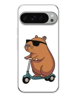 Чохол для Google Pixel 10 Pro XL з картинкою «Капібара на самокаті»