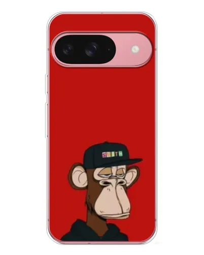 Чохол для Google Pixel 10 Pro з картинкою «Bored Ape — червоний фон»