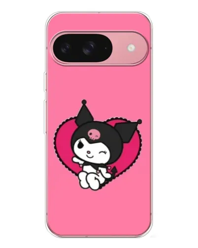 Чохол для Google Pixel 10 Pro з картинкою «Kuromi — любов у серці»