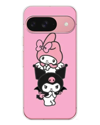 Чохол для Google Pixel 10 Pro з картинкою «Тріо My Melody та Kuromi»