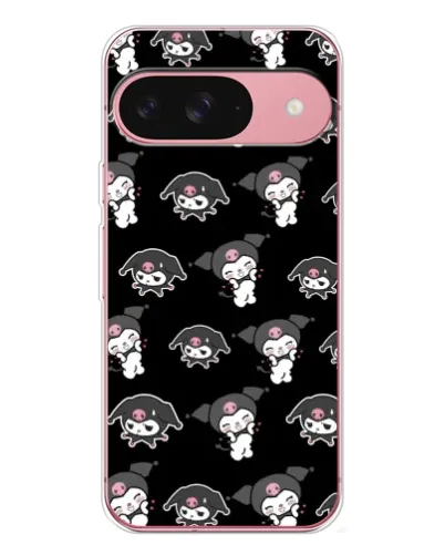 Чохол для Google Pixel 10 Pro з картинкою «Чорний паттерн Kuromi»