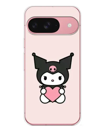 Чохол для Google Pixel 10 Pro з картинкою «Kuromi та серце»