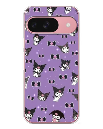 Чохол для Google Pixel 10 Pro з картинкою «Kuromi — патерн»
