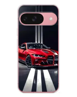 Чохол для Google Pixel 10 Pro з картинкою «Червона BMW на дорозі»