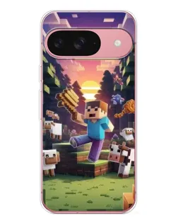 Чехол для Google Pixel 10 Pro с картинкой «Стив на ферме»