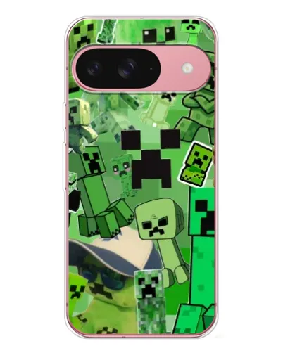 Чохол для Google Pixel 10 Pro з картинкою «Кріпери Minecraft»