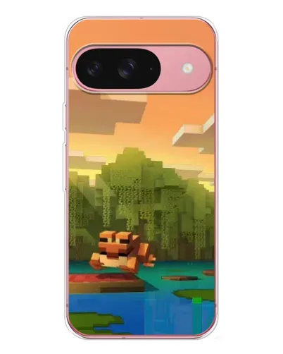 Чехол для Google Pixel 10 Pro с картинкой «Майнкрафт закат солнца»