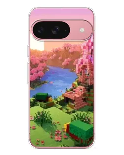 Чохол для Google Pixel 10 Pro з картинкою «Рожеве дерево Minecraft»