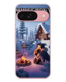 Чохол для Google Pixel 10 Pro з картинкою «Зимовий Minecraft»