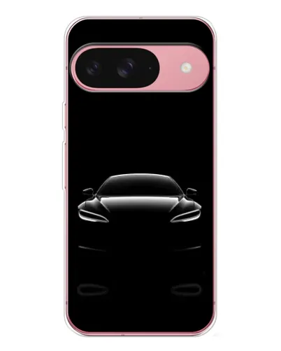Чохол для Google Pixel 10 Pro з картинкою «Силует Tesla Night»