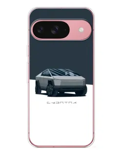 Чохол для Google Pixel 10 Pro з картинкою «Сріблястий Cybertruck Tesla»
