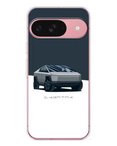 Чохол для Google Pixel 10 Pro з картинкою «Сріблястий Cybertruck Tesla»