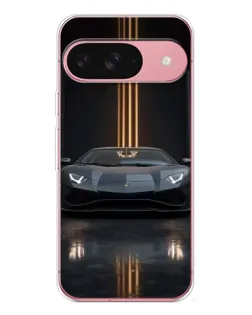 Чехол для Google Pixel 10 Pro с картинкой «Lamborghini золотые линии»