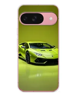 Чехол для Google Pixel 10 Pro с картинкой «Салатовый Lamborghini Huracan»
