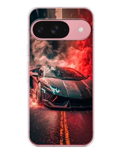 Чехол для Google Pixel 10 Pro с картинкой «Lamborghini красный дым»