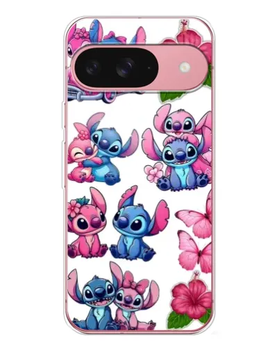 Чехол для Google Pixel 10 Pro с картинкой «Стикеры Stitch и Angel»