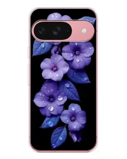 Чехол для Google Pixel 10 Pro с картинкой «Фиолетовые цветы с росою»